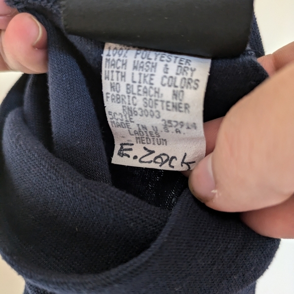 Vintage Polarmax Navy Performance Thermal Turtleneck Long Sleeve US Made size M - Picture 7 of 7